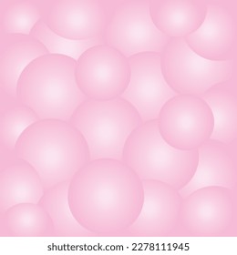 globos rosados burbujas de jabón fondo abstracto lindo suave vector EPS10