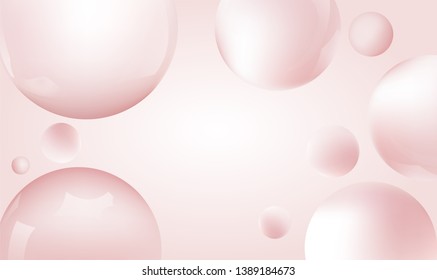 pink balls. Vector illustration. Abstract modern design. - Vector