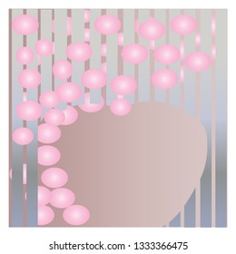 Pink balls wallpaper background design.Vector illustration.