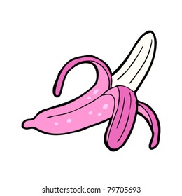 pink banana cartoon