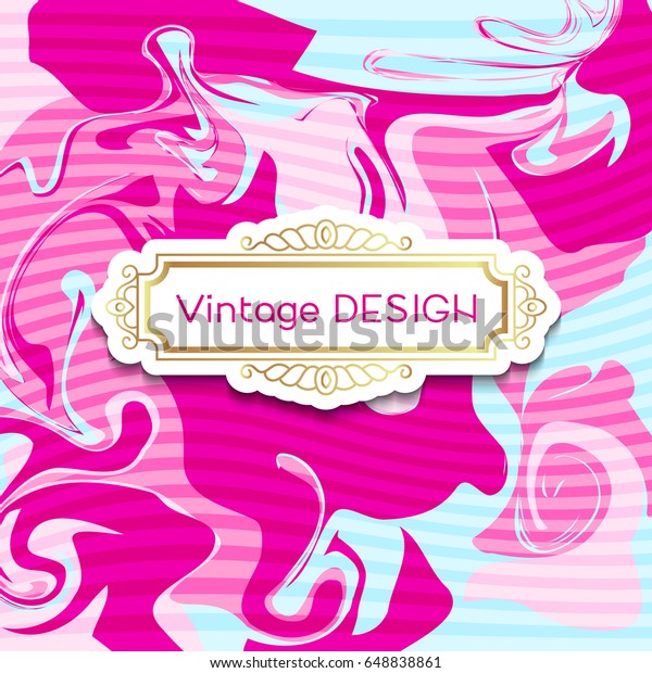 Pink Banners Shabby Chic Design Stock Vector (Royalty Free) 648838861