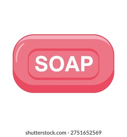 A pink bar of soap on a white background