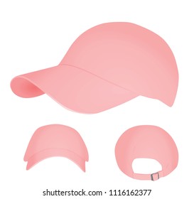 Pink  baseball cap. vector illustration