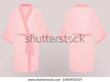 Pink bathrobe. vector illustration