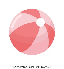 pink beach ball over white