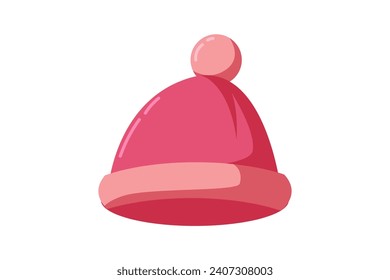 Pink Beanie Hat Winter Sticker Design