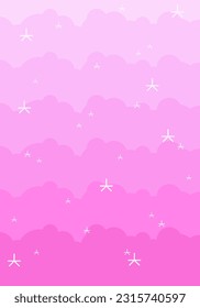 Pink Beautiful Cloud Aesthetic Background