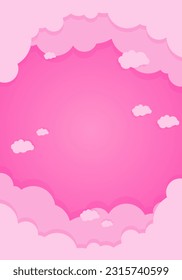 Pink Beautiful Cloud Aesthetic Background