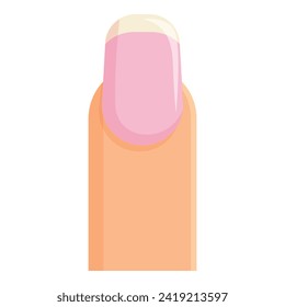 Pink beauty finger icon cartoon vector. Polish fashion. Center lady style