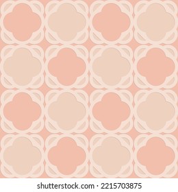 Pink beige embossed pattern in arabic style for decoration, vector illustration
