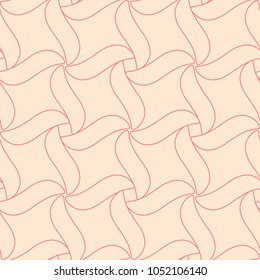 Pink and beige geometric ornament. Seamless pattern for web, textile and wallpapers
