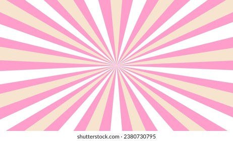 Pink beige and white sunburst background	