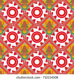 Pink, beige and yellow background texture. Endless abstract seamless pattern. Vector illustration.
