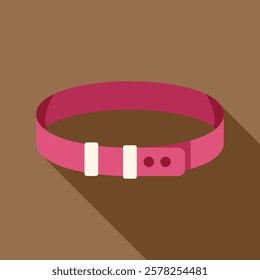 Pink belt with buckle fastening lying flat showing fashion accessory