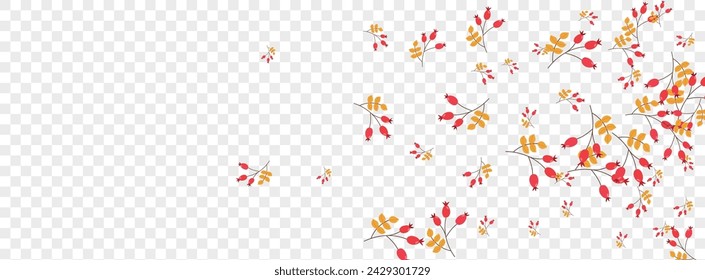 Pink Berries Background Transparent Vector. Foliage Realistic Illustration. Green Herb Image. Forest Set. Leaves Label.