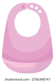 Un babero rosa con un fondo blanco