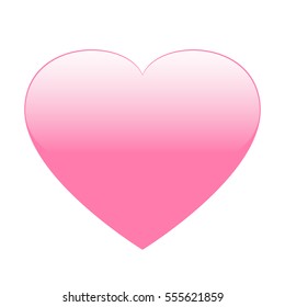 Pink  big heart vector for valentine
