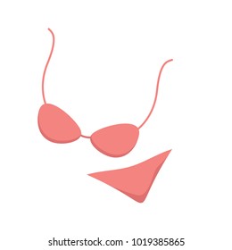 Pink Bikini Wear Vector Illustration Graphic Design