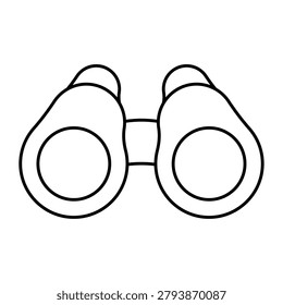 Pink binoculars vector icon for summer travel and sightseeing
