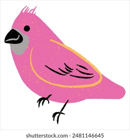 Pink bird animal illustration vector art design