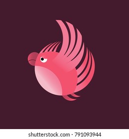 A Pink Bird cartoon vector