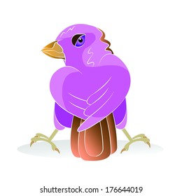 Pink bird cartoon,Birds expression