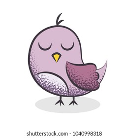 Pink bird illustration