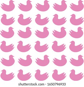 pájaros rosados alineados textura de fondo