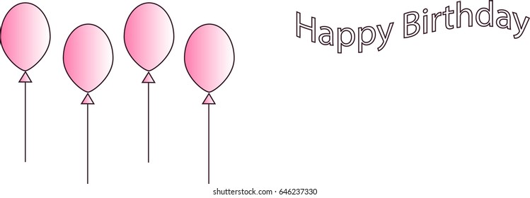 Pink birthday balloons