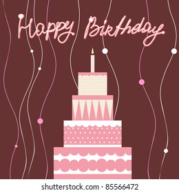 Pink Birthday Cake