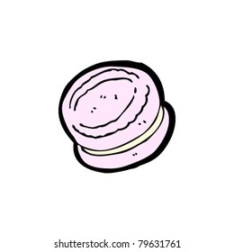 caricatura de una galleta rosa