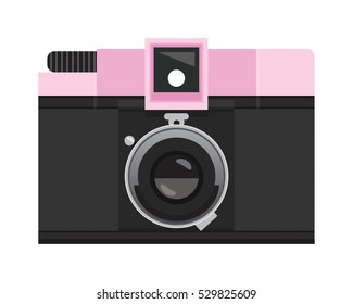 Pink and Black Analog Film Camera