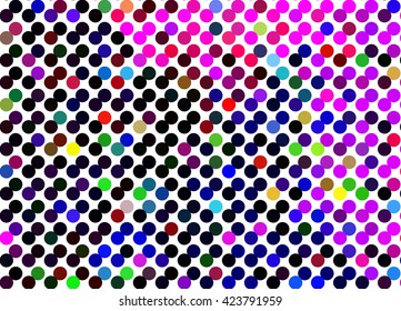 Pink black blue dot on white abstract background