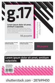 Pink and black brochure design