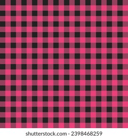Pink and black buffalo plaid pattern with oblique line inside background. plaid pattern background. plaid background. Seamless pattern. for backdrop, decoration, gift wrapping, gingham tablecloth.