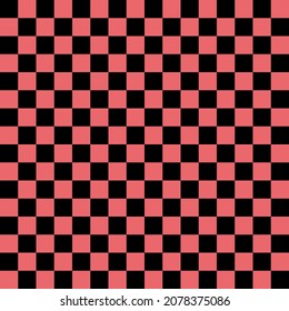 Pink and Black checkerboard seamless pattern background. Vector illustration.