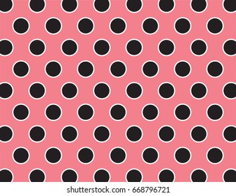 Pink and Black Circles