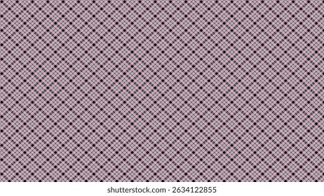 Pink and black diagonal plaid checkered background