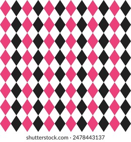 Pink and black diamond. diamond pattern. diamond pattern background. diamond background. Seamless pattern. for backdrop, decoration, Gift wrapping