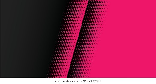 Fondo abstracto de puntos rosa y negro