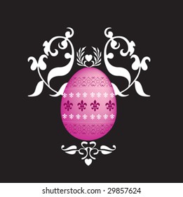 pink and black easter egg