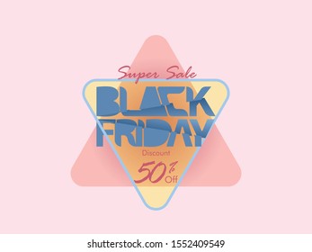 Pink Black Friday Triangle Discount 50%