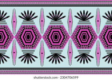 pink and black Geometric ethnic pattern design for background or wallpaper seamless pattern. Design for fabric, curtain, background, carpet, wallpaper, clothing, wrapping,Vector illustration