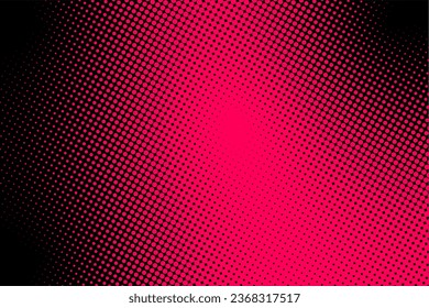 Pink, black gradient color halftone background pop art design. Comic book superhero dotted halftone texture