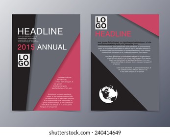 pink and black graphic design element flyer template vector illustration for use as product presentation or company presentation