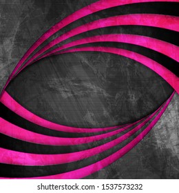 Pink and black grunge waves abstract corporate background. Vector design