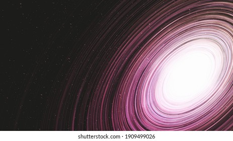 Pink Black Hole on Galaxy Background.planet and physics concept design,vector illustration.