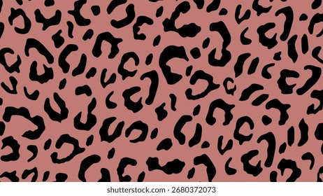 Textura de piel de leopardo rosa y negro. Fondo de impresión animal. Fondo de pantalla de lujo.