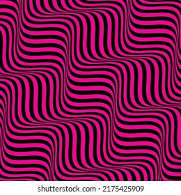 Pink and black line wave abstract background