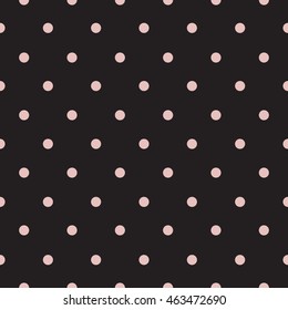 Pink And Black Polka Dots Seamless Patterns